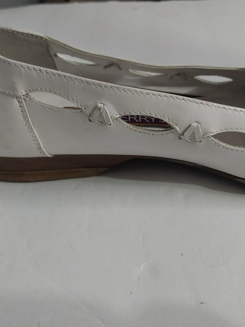BAYBERRY Size 7M White Leather Upper Balance Loafers for Women